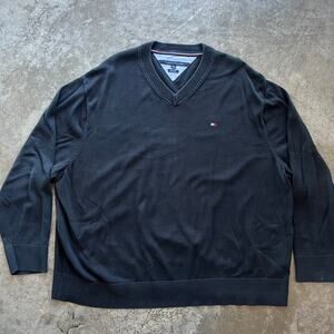 Tommy Hilfiger Pima Cotton V-Neck Sweater 4XL Excellent Big & Tall Pullover